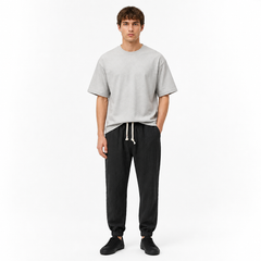 Shinbo Harem Pants on model - front view