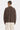 Italian One-Piece Collar Long-Sleeve Knit Polo on model - Brown - back view