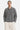 Italian One-Piece Collar Long-Sleeve Knit Polo on model - Gray - front hero