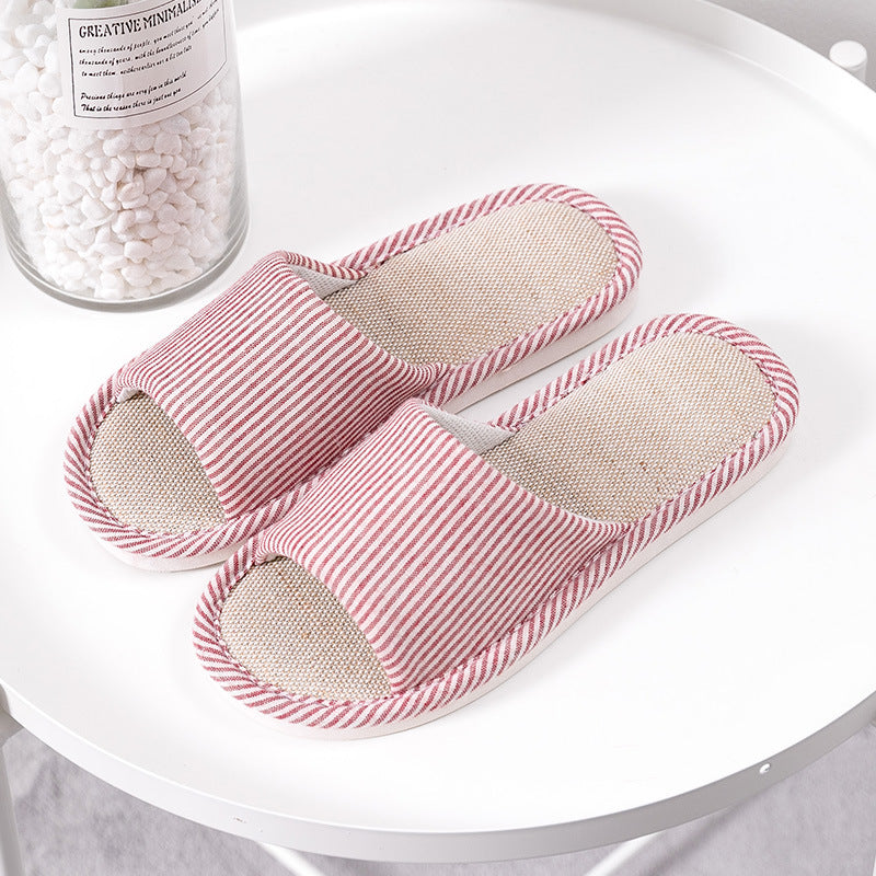 Red Stripe japanese slippers