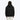Cotton Hoodie on model - Black - back
