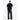 Stretch Cotton Fitness T-Shirt on model - Black - back