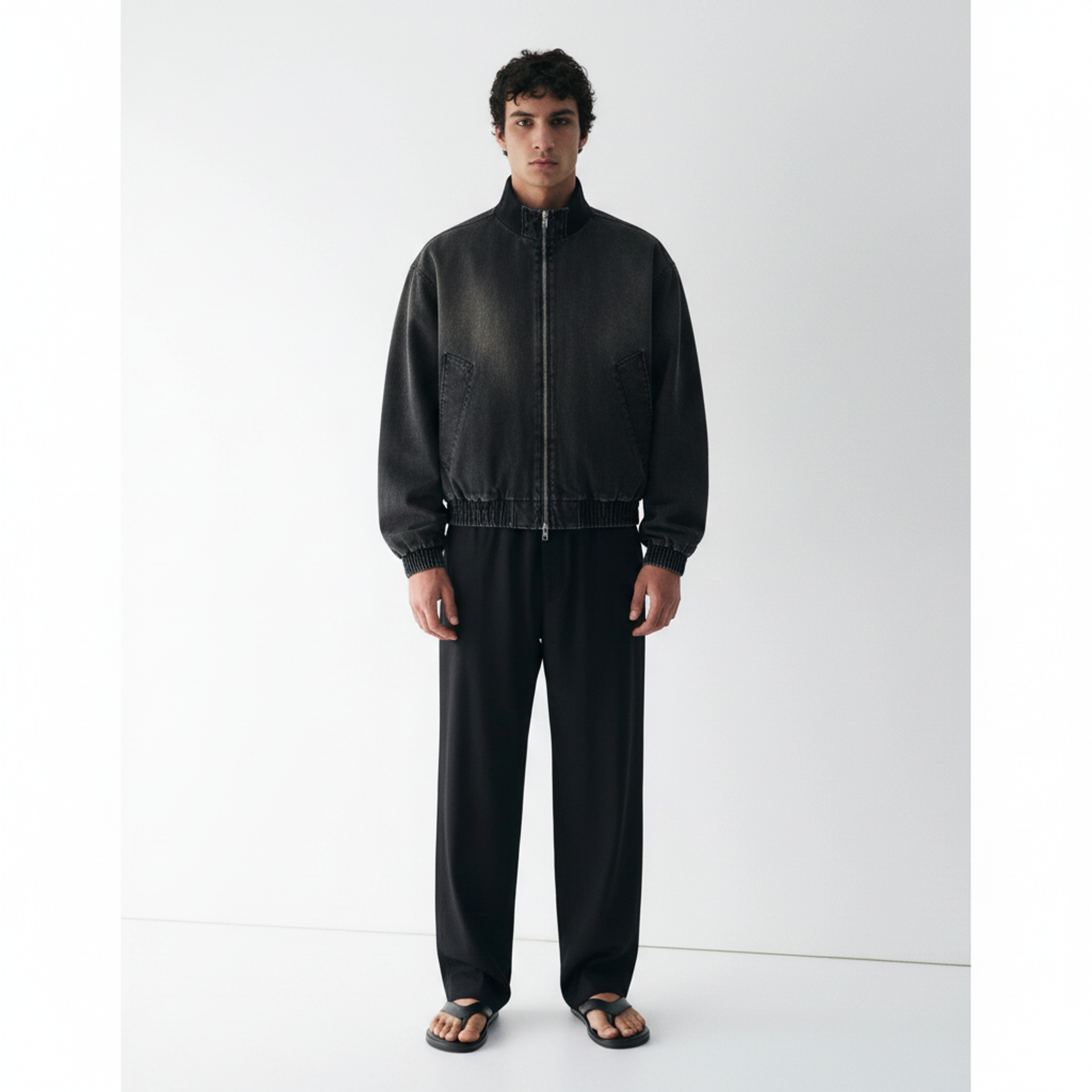 Detroit Flight Jacket on model - front view