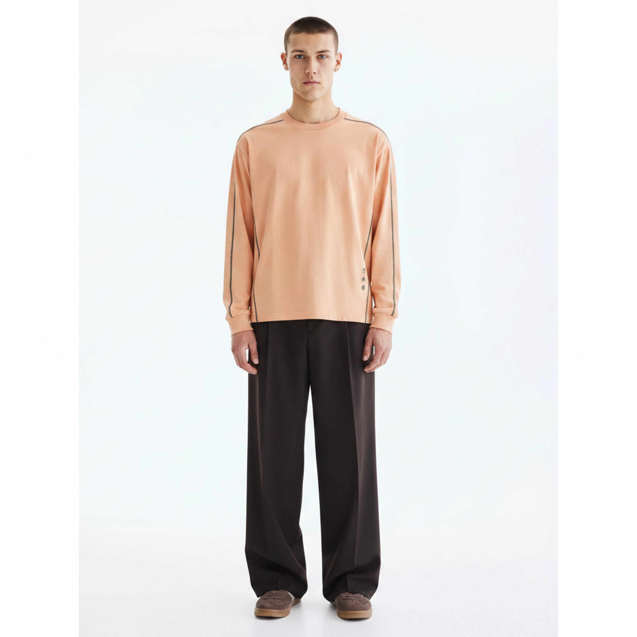 Outdoor Graphic T-Shirt on model - Apricot - front