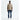 Relaxed Fit Short-Sleeve Knit Sweater on model - Khaki - front