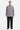 Cotton-Linen Long Sleeve Shirt Jacket on model - Gray - front