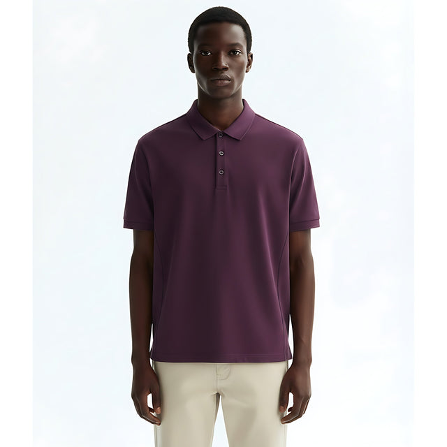 Quick-Dry Polo Shirt on model - Purple - front