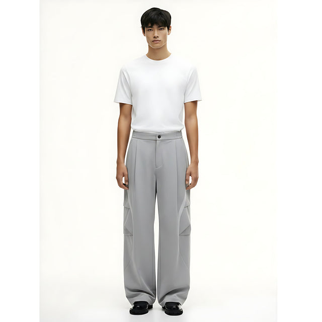Moisture-Wicking Long-Sleeve T-Shirt on model - Light Gray - front