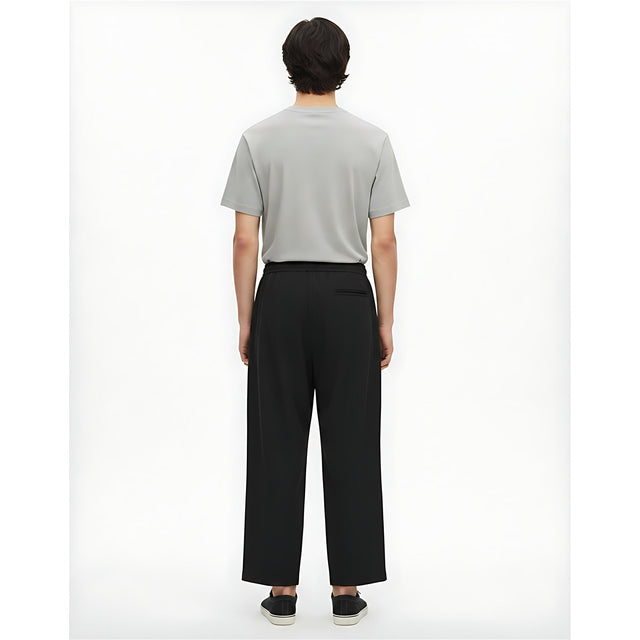 Cotton Linen Pants Wide-Leg on model - back view