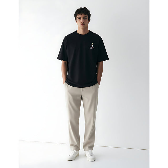 mens short short sleeve t shirts on model - front view