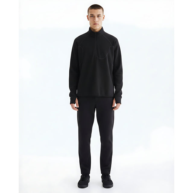 Cooling Outdoor Hoodie on model - Black - front