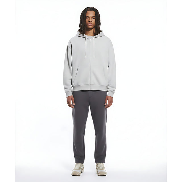 Cotton Hoodie on model - Flower Ash - front