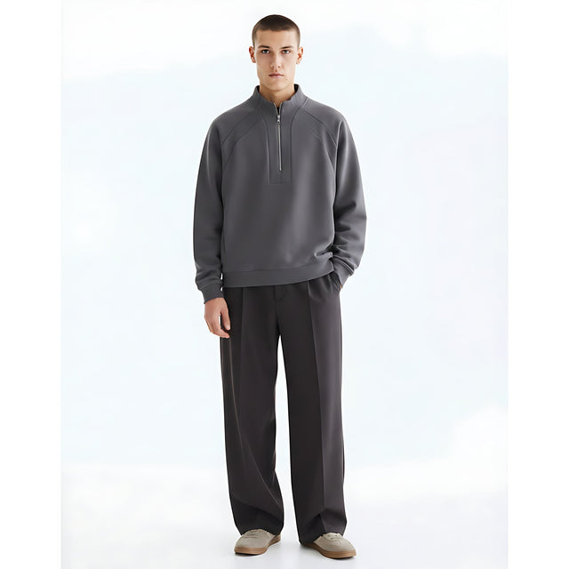 Heavyweight Cotton Hoodie on model - front view