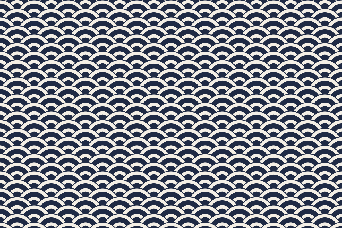 Seigaiha, the Japanese blue sea wave pattern
