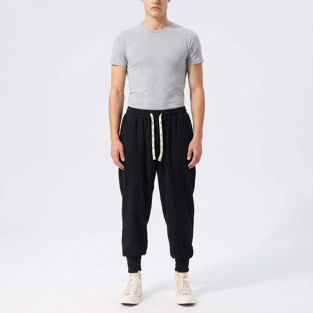 Sokai Men's Cotton-Linen Harem Trousers, what top to wear with harem trousers