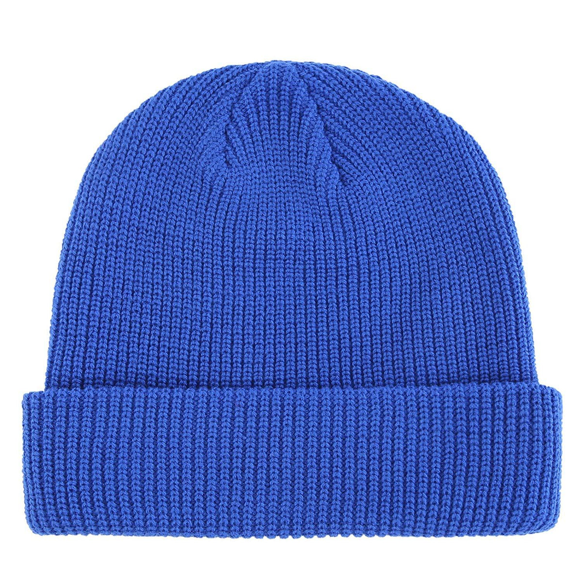 Solid Color Retro Knitted Beanie - Blue