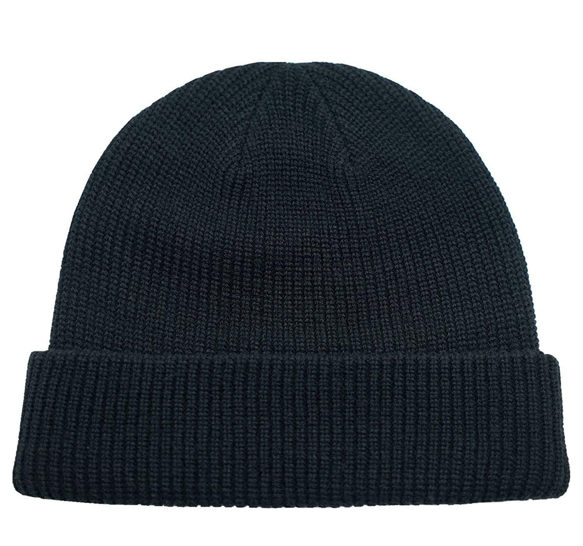 Solid Color Retro Knitted Beanie - Black