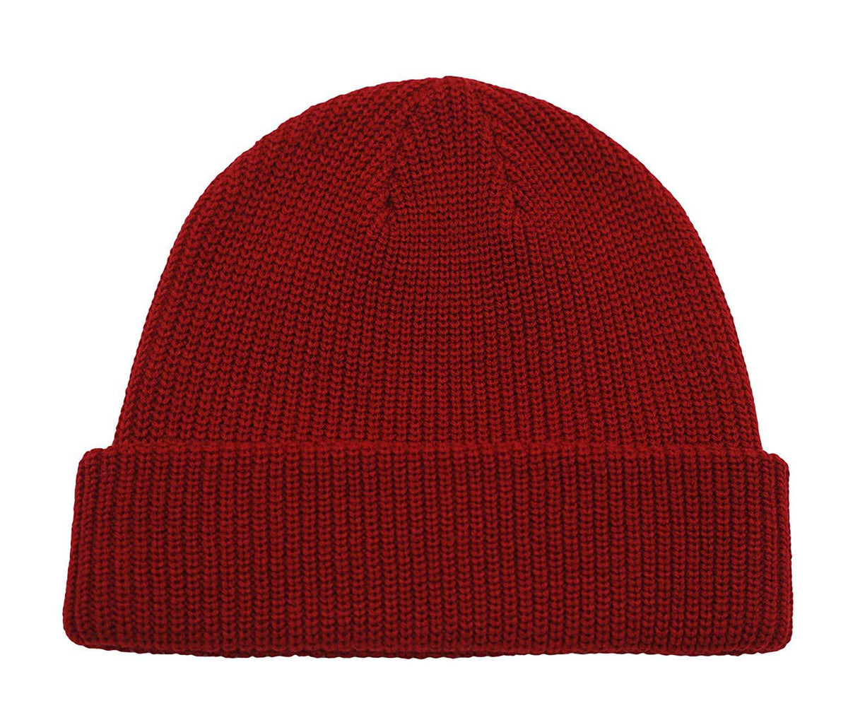 Solid Color Retro Knitted Beanie - Red 2