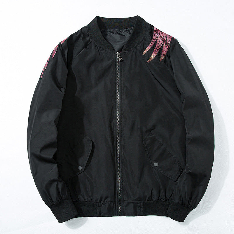Black phoenix sukajan bomber jacket, product photo