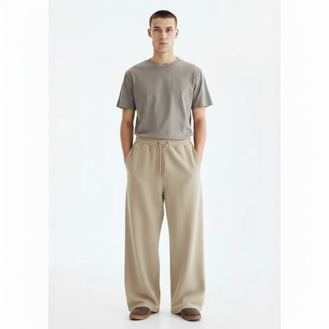 Heavy Wide Leg Cotton Sweatpants