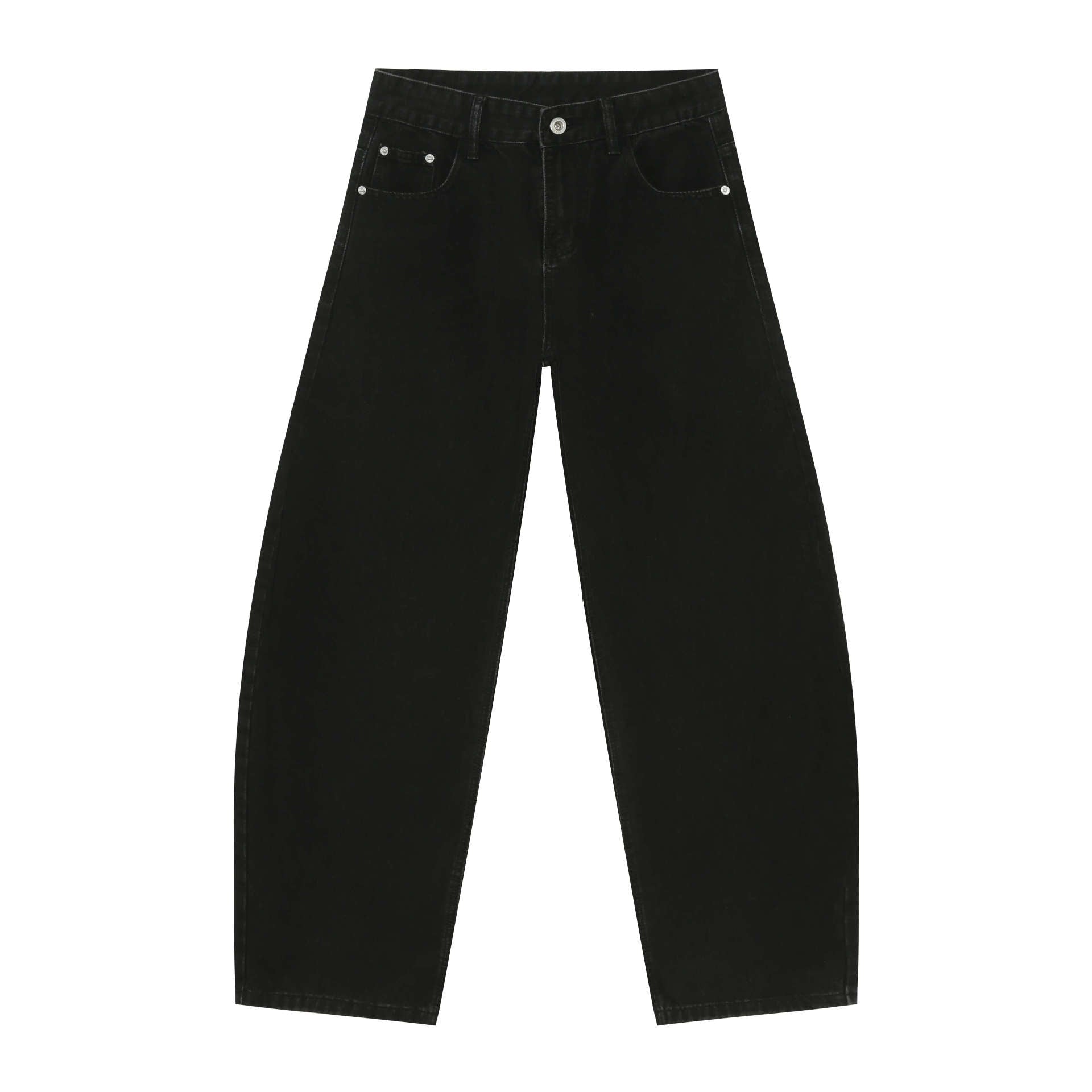 Straight-Leg Cotton Stretch Pants - Ash