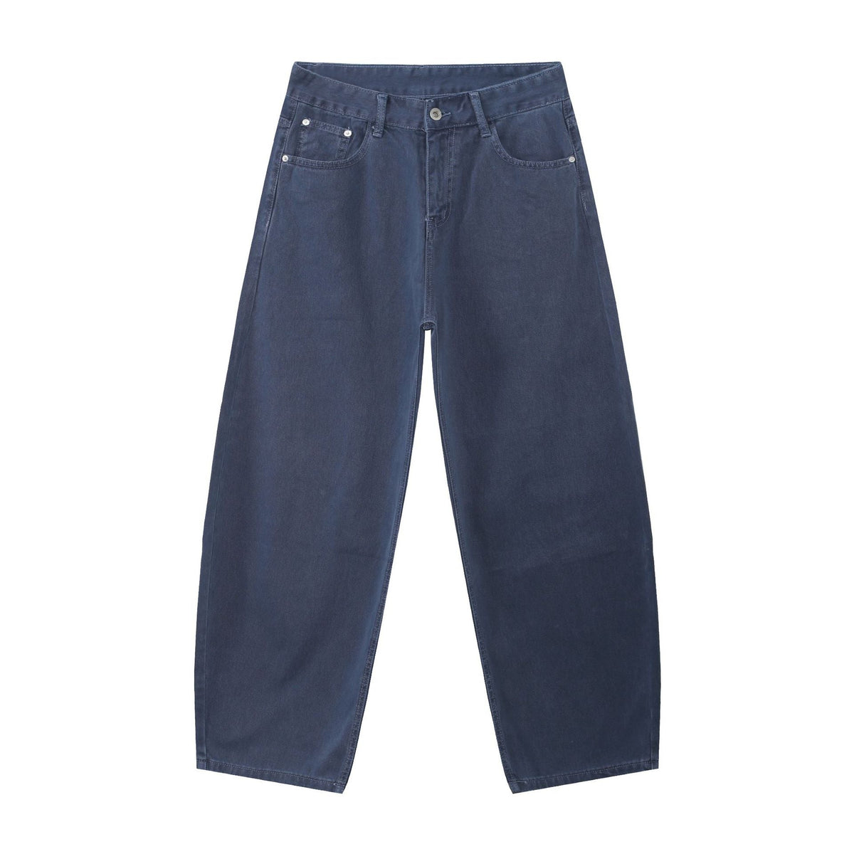 Straight-Leg Cotton Stretch Pants - Sapphire