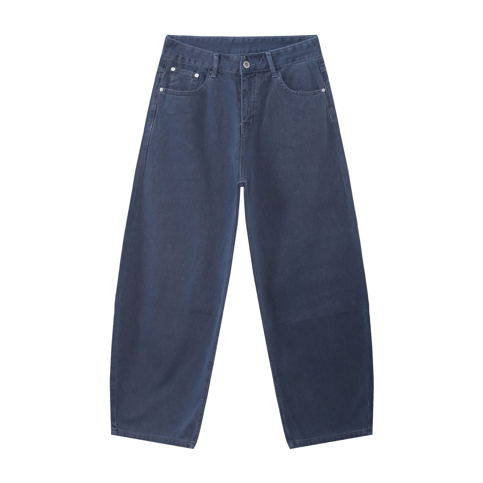 Straight-Leg Cotton Stretch Pants - Sapphire