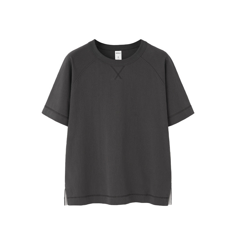 Heavyweight Raglan Cotton T-Shirt - Dark Gray