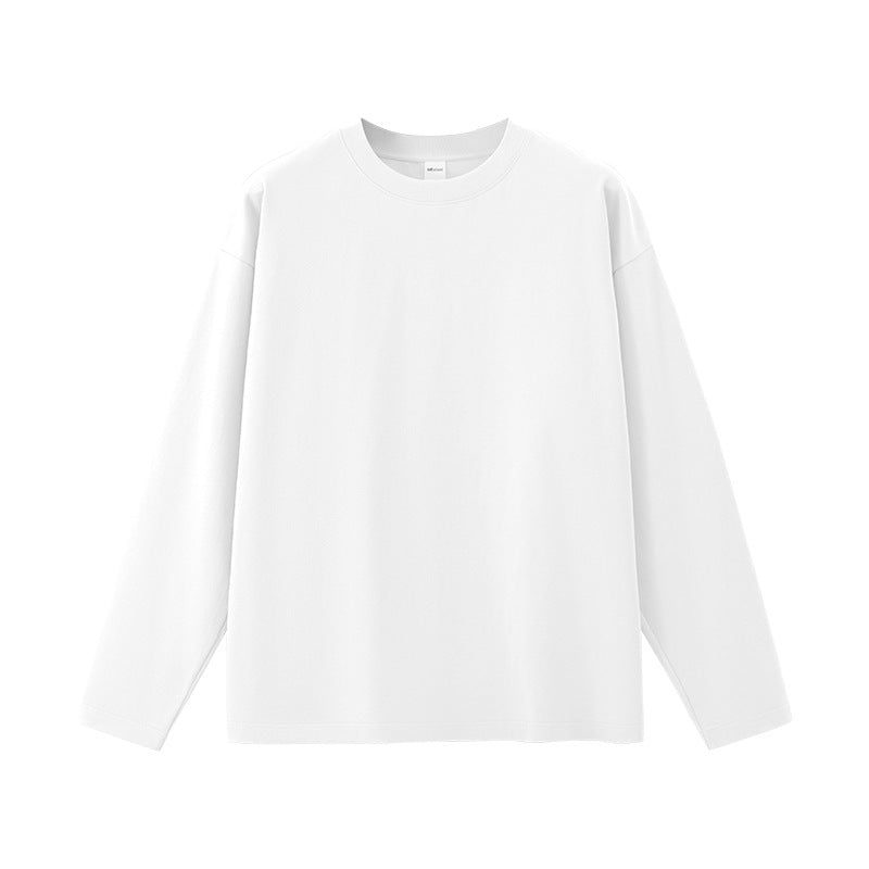 Oversized Long-Sleeve T-Shirt Cotton-Blend - White