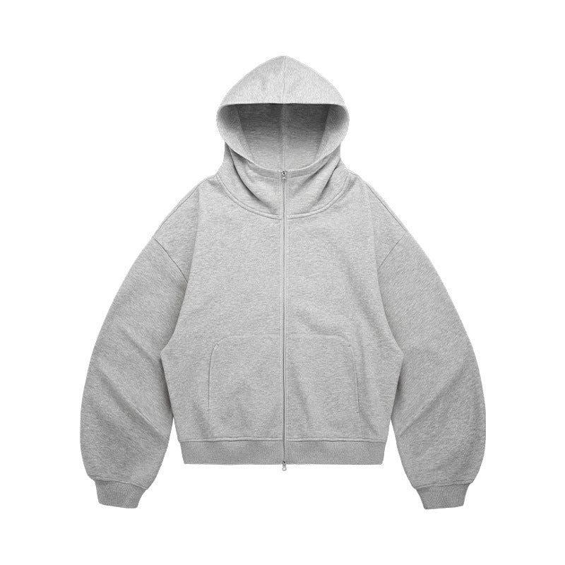 Cooling Zip-Up Hoodie - Gray flat lay