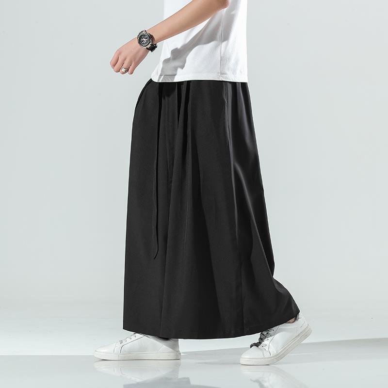 Men's Lightweight Hakama Pants, Wide Leg with Front Ties