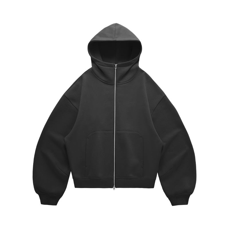 Cooling Zip-Up Hoodie - Black flat lay