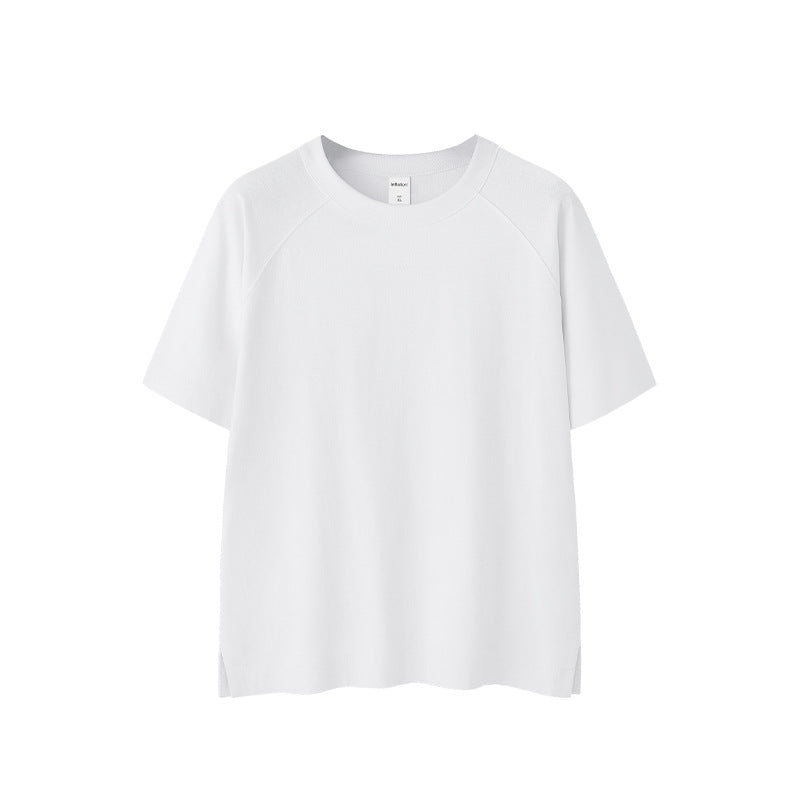 Heavyweight Raglan Cotton T-Shirt - White