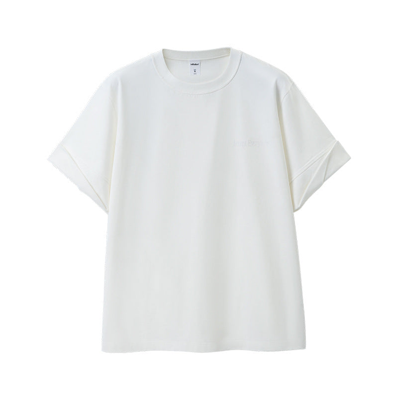 Heavyweight Rolled-Sleeve Graphic T-Shirt - White