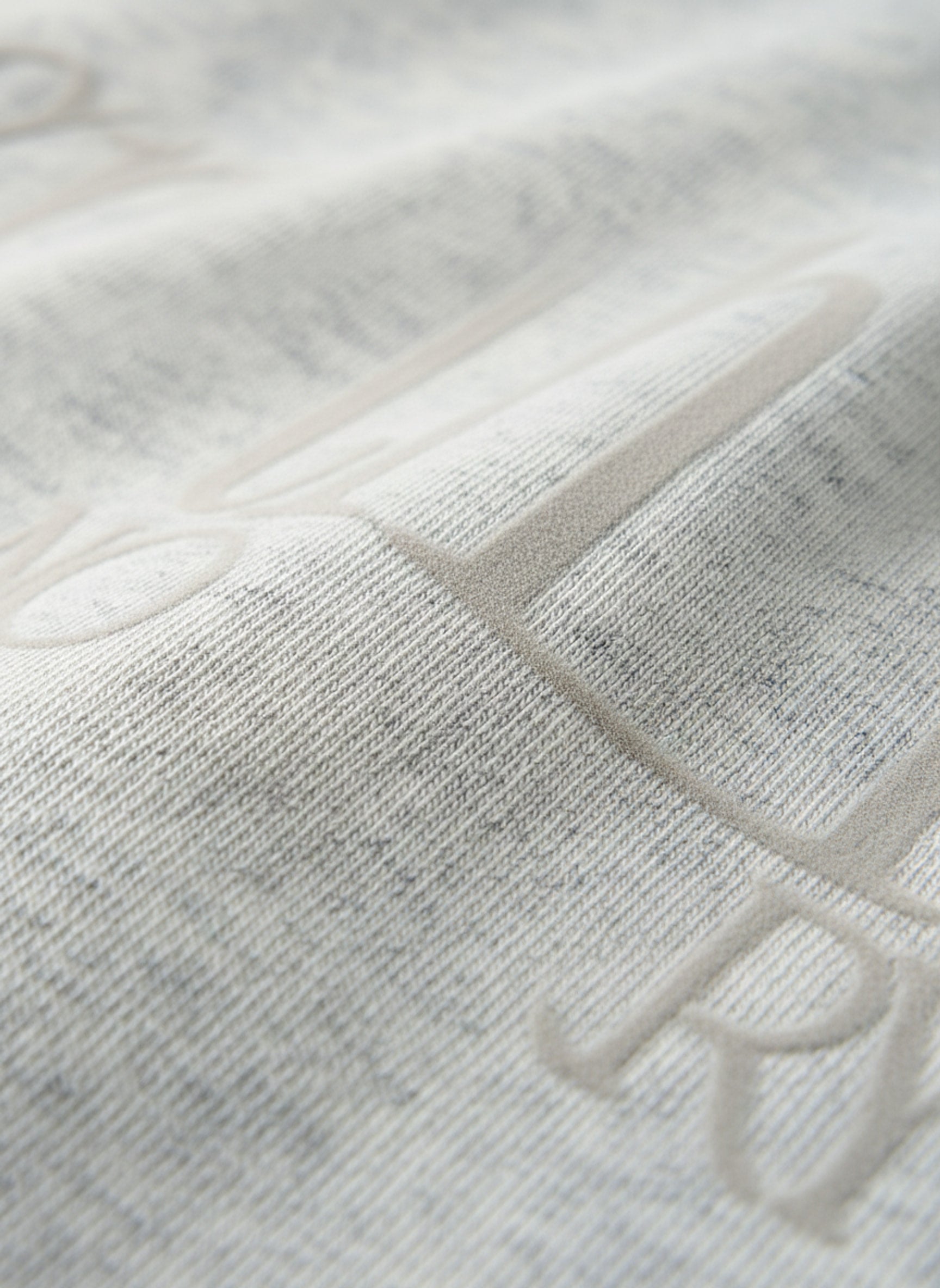 Heavyweight Rolled-Sleeve Graphic T-Shirt - Embossed lettering texture detail