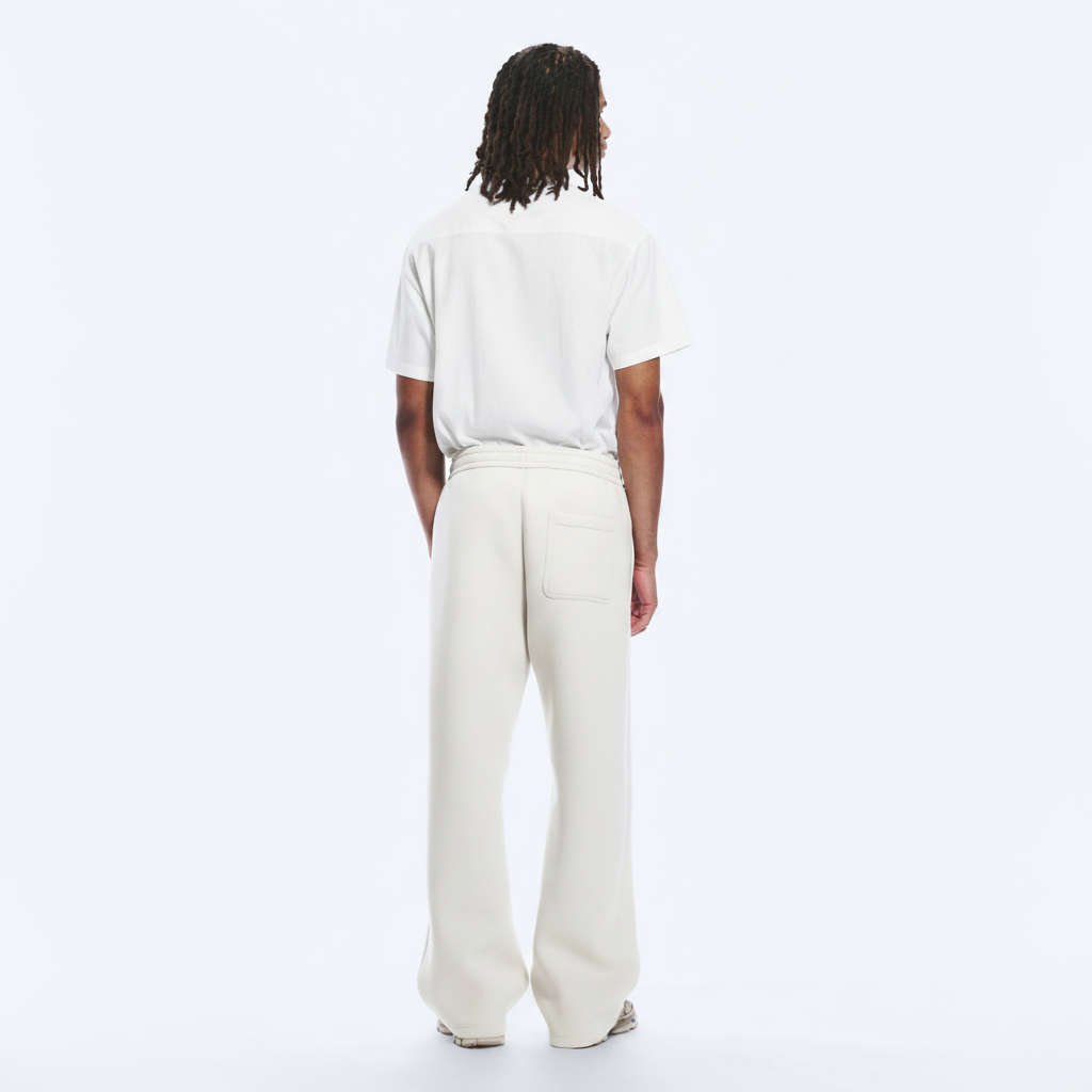 Coarse Cotton Tang Suit Shirt back on model
