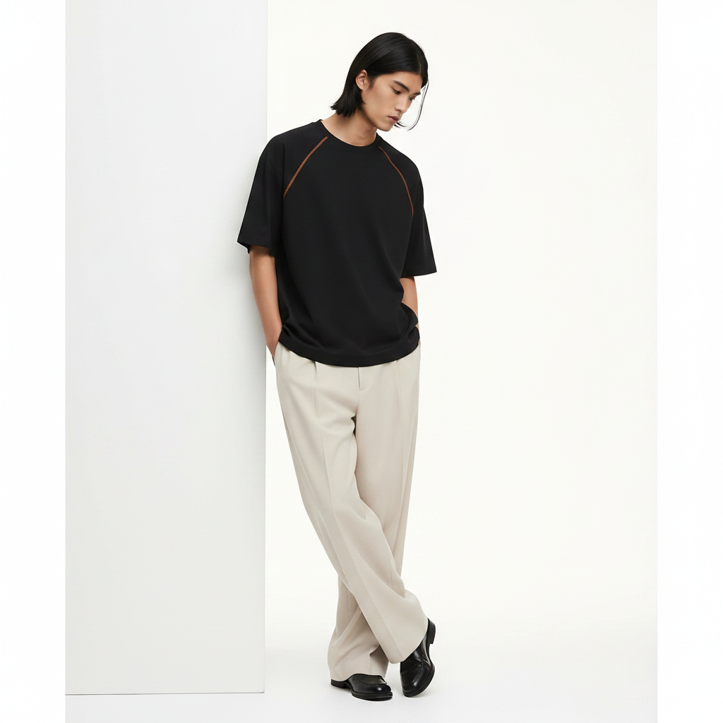 Cooling Performance Top on model - Black Sport Tee front view