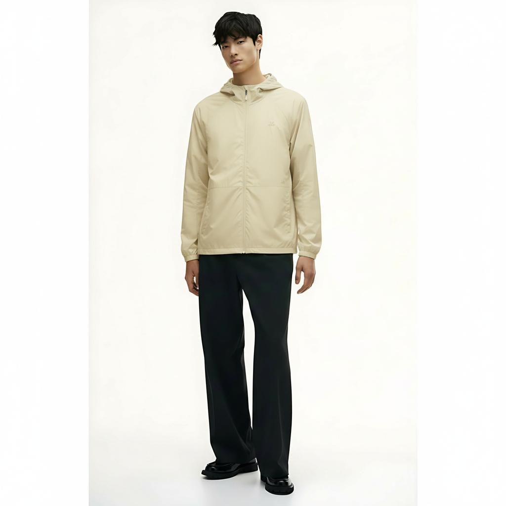 Relaxed Fit Jacket Outdoor on model - Yellow front view