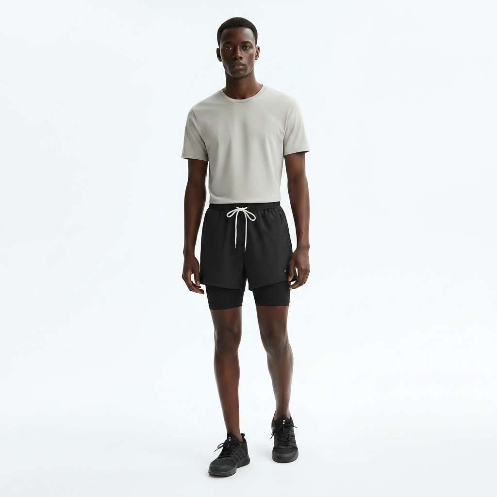 Outdoor Stretch Quick-Dry Shorts on model - Yao Shihei front view
