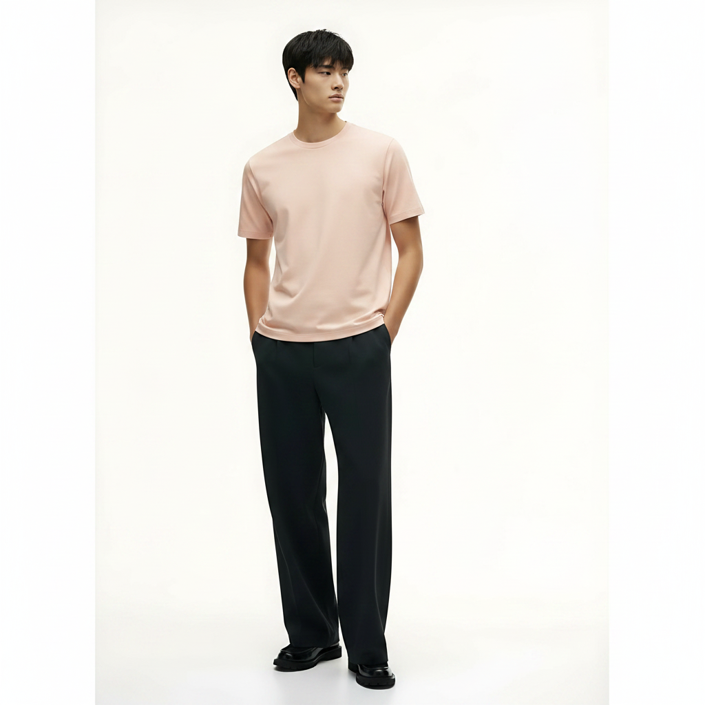 Heavyweight Quick-Dry T-Shirt on model - Pink front view