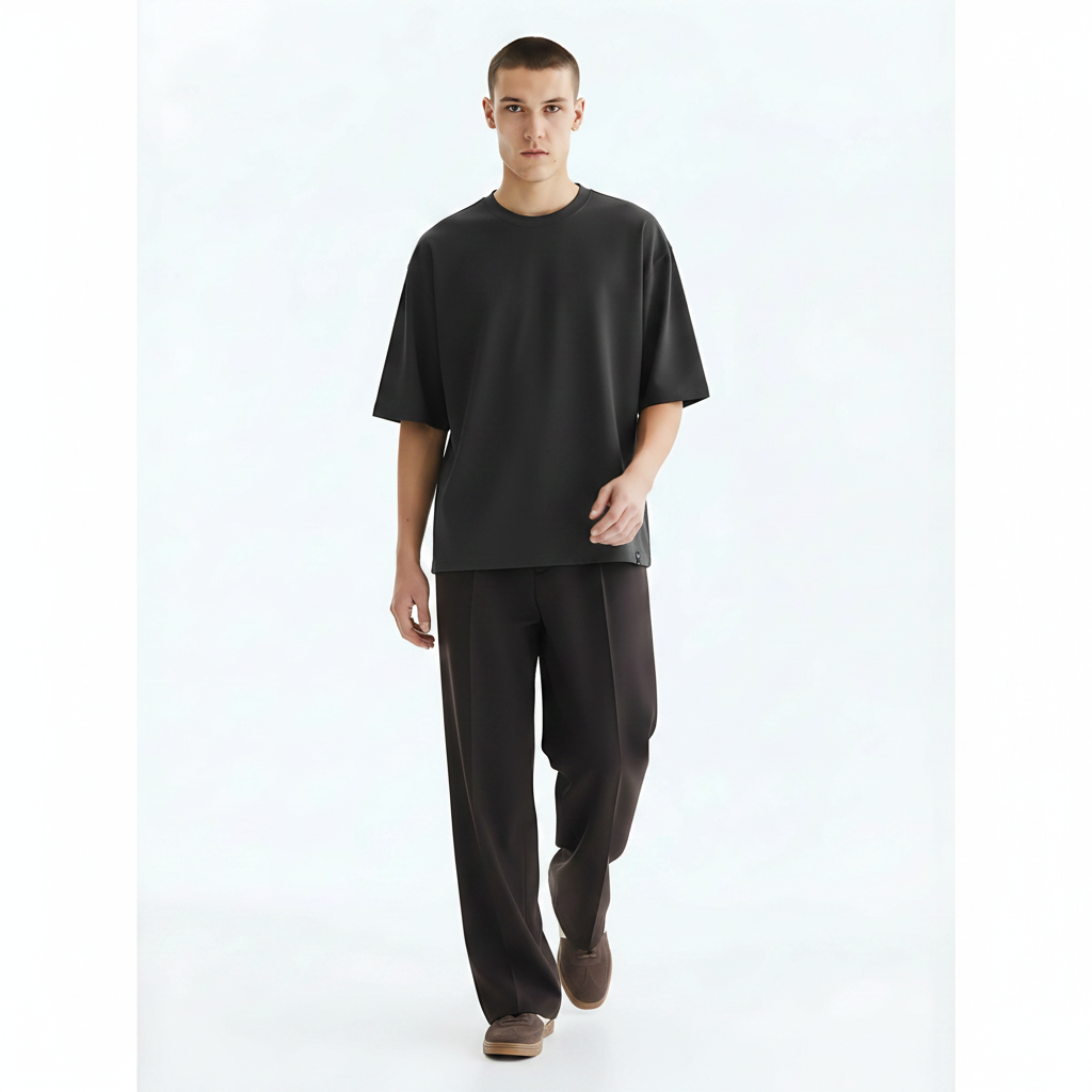 Outdoor Breathable Mesh T-Shirt on model - Gray front view