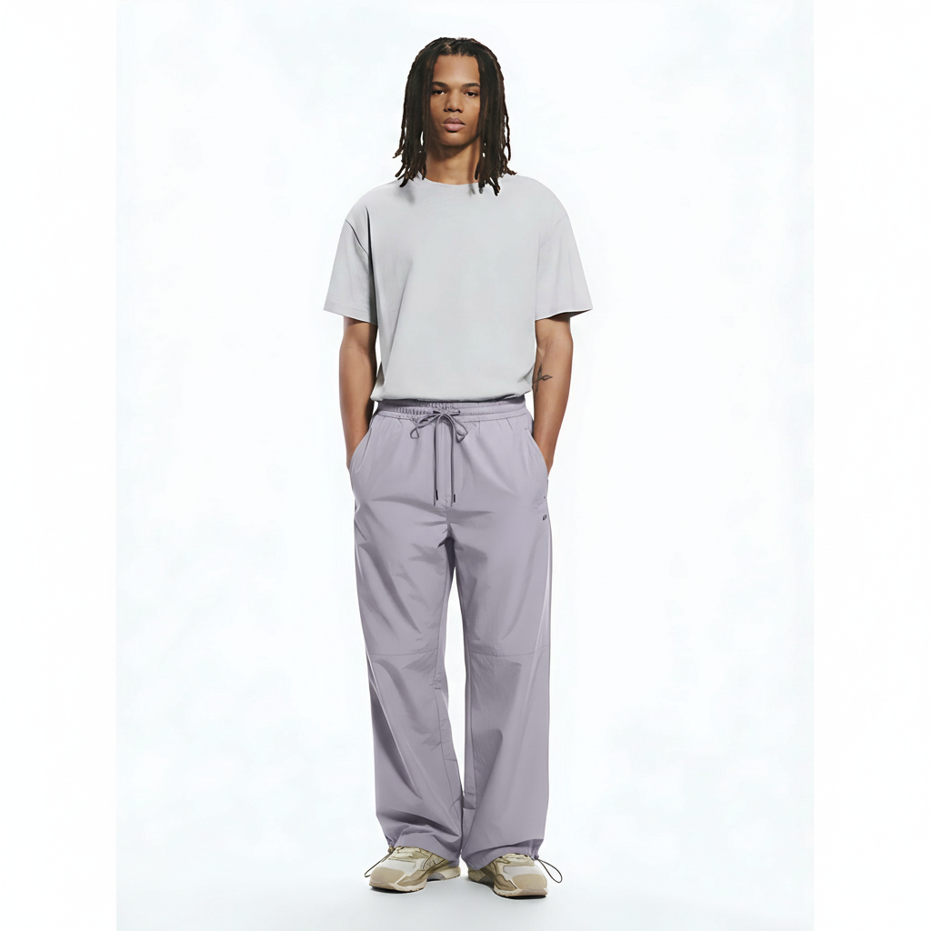 Men's Cargo Joggers Quick-Dry on model - Lilac front view