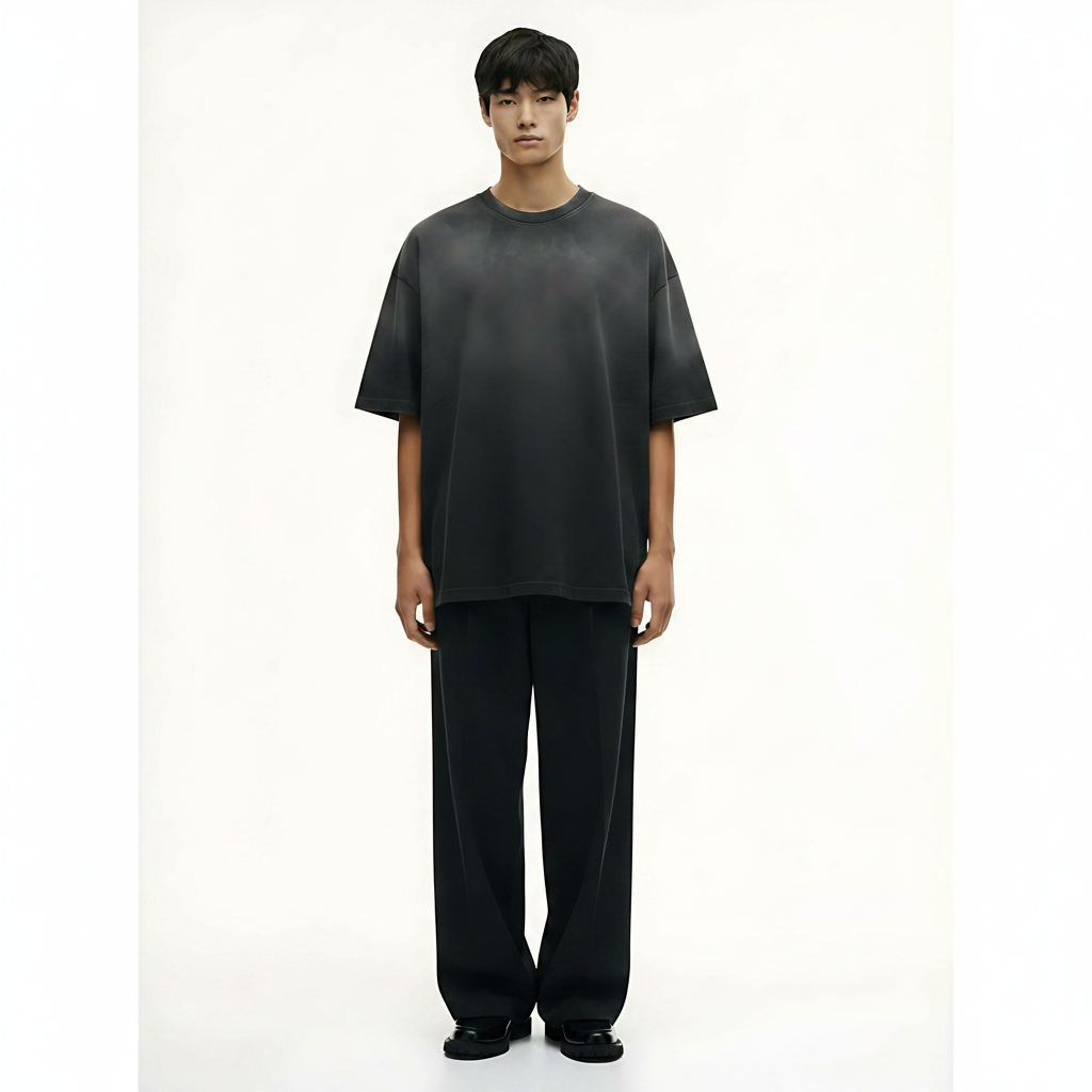 Dune Vintage T-Shirt on model - Hanging Dyeing Oversize front view
