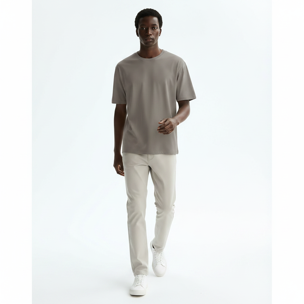 Cool Touch T-Shirt on model - Gray front view