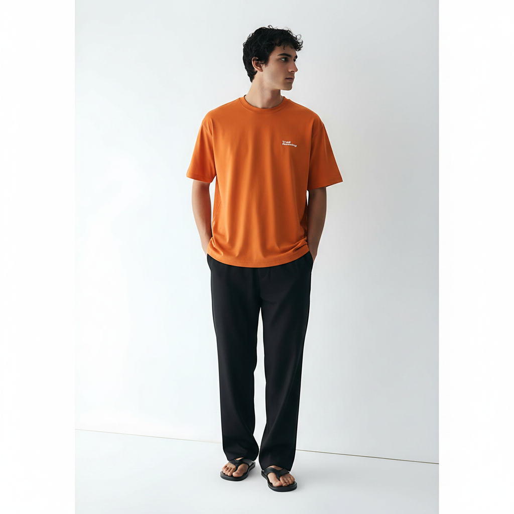 Performance T-Shirt Antibacterial Quick-Dry on model - Brown front view