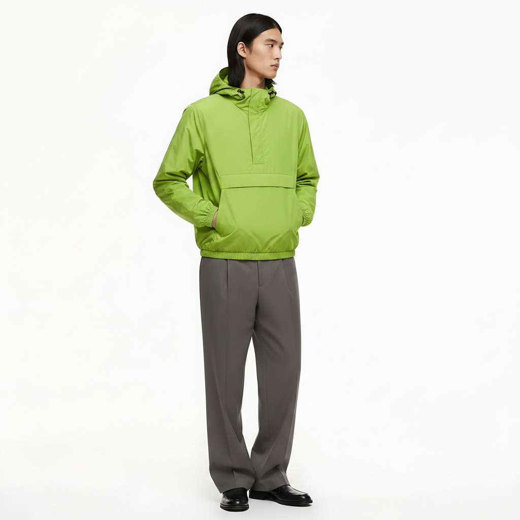 Sun Protection Jacket on model - Green front view