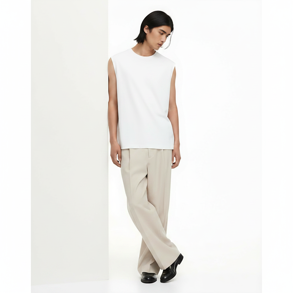 Cooling Performance Top on model - White Tank front view