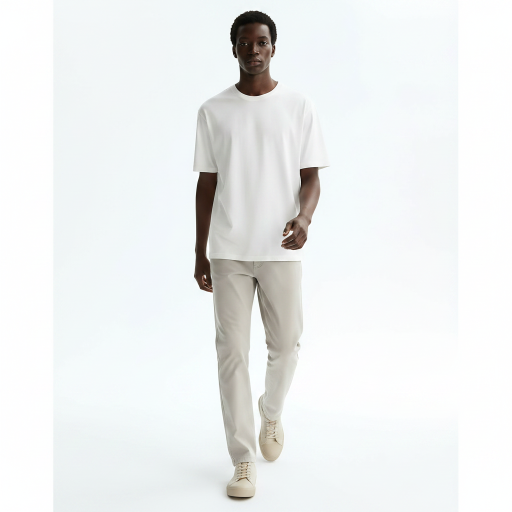 Cool Touch T-Shirt on model - White front view