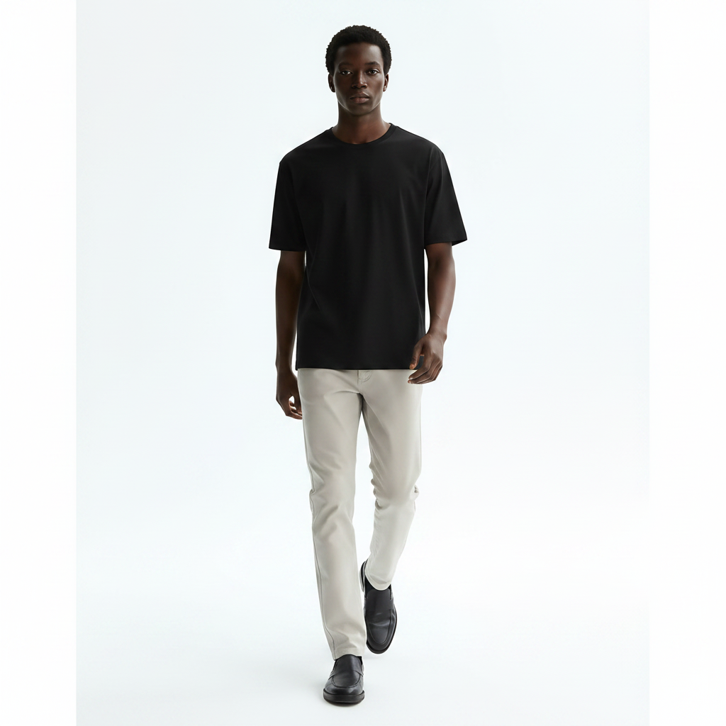 Cool Touch T-Shirt on model - Black front view