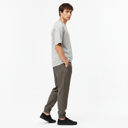 Shinbo Harem Pants on model - Gray front view